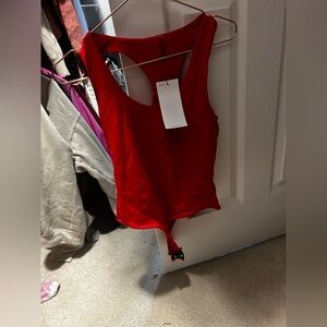 Red Sleeveless Women's bodysuit